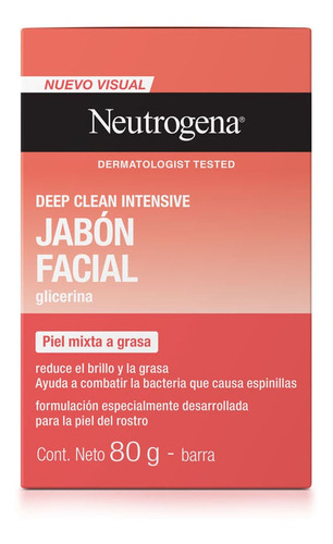 Deep Clean Intensive Jabón Facial - Neutrógena 80 Gr