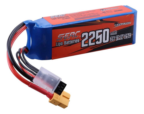 Sunpadow 3s 11.1v Lipo Batería 25c 2250mah Con Enchufe Xt60 