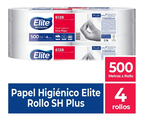 Papel Higienico Elite 4 Rollos X 500mts! (6128)