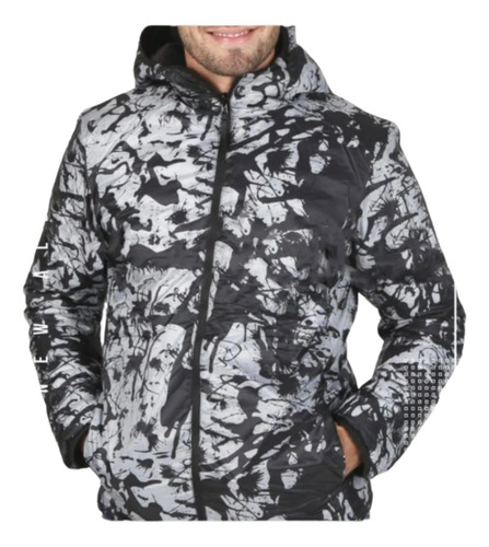 Campera Importada Reversible De Hombre Con Capucha