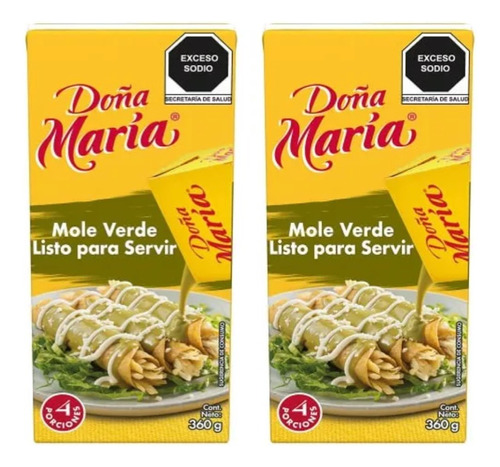 Mole Doña Maria Verde Listo Para Servir 360g (2 Cajas)