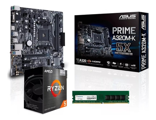 Combo Actualizacion Amd Ryzen 5 5600g + A320m Am4 + 8gb Ddr4