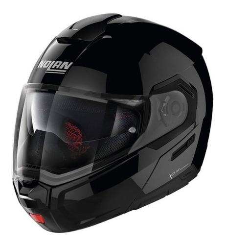 Imagen 2 de 4 de Casco Nolan N90-3 03 Classic N-com Negro Brillo Abatible