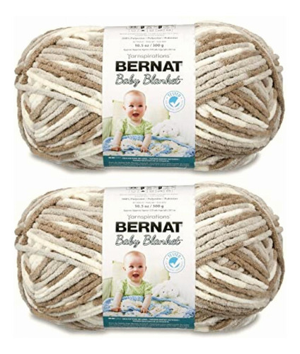 Bernat Baby Blanket Little Sandc Yarn Paquete De 2 300