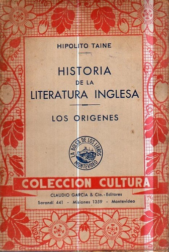 Historia De La Literatura Inglesa Hipolito Taine 