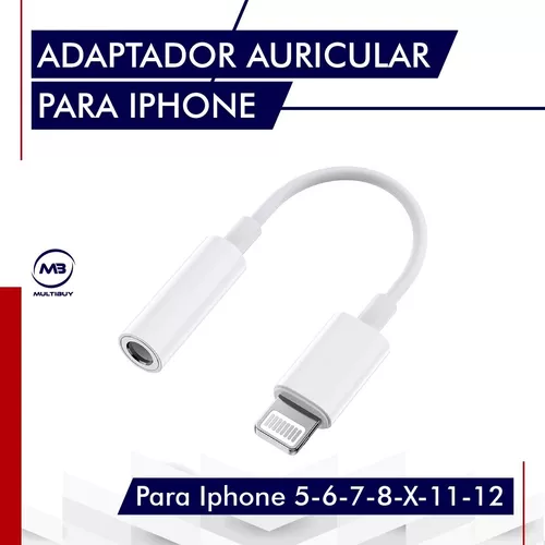 Adaptador iPhone 7 8 X 11 Audio 3,5mm Jack Auriculares