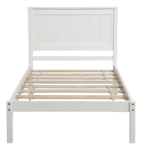 Base Cama Individual Cabecero Madera Maciza Liston Soporte