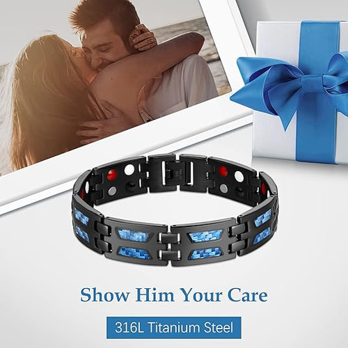 MagnetRx Pulsera Magnética Para Hombre Super Titanium Con Herramienta De Extracción