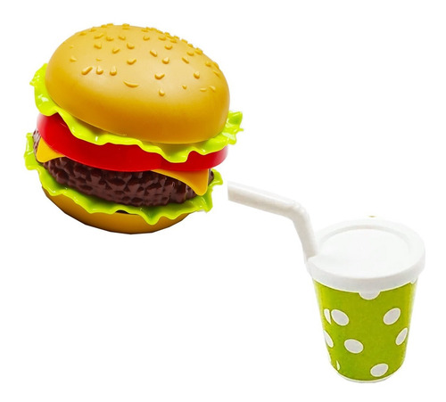 Imagem 2 de 4 de Lanchinho Feliz Hamburguer E Refrigerante - Comida Brinquedo