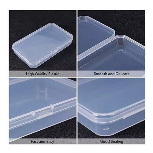 BENECREAT 10 Packs 5x3.3x0.8 Large Clear Rectangle Plastic