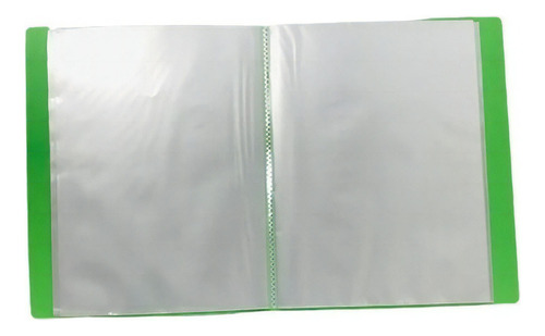 Carpeta Oficio 20 Folios Transparentes Bibliorato En Colores Color Verde
