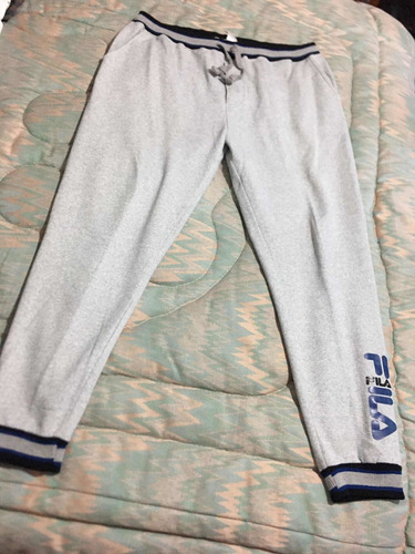 Fila Pants Para Caballero Talla Xl Color Gris Estampado