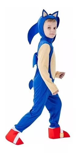 Cosplay Fantasia Sonic Infantil 1 A 10 Anos Exclusivo