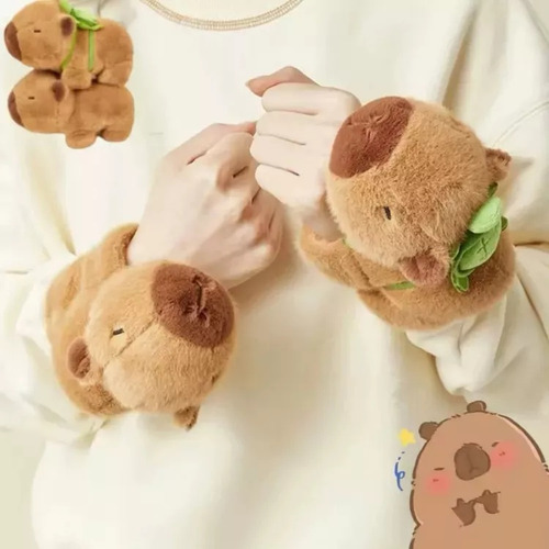 Pulsera De Peluche Con Forma De Tortuga Y Capibara, 18 X 9 C