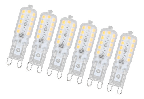6 Bombillas Led G9 De 5 W Cubierta Transparente 22 Led