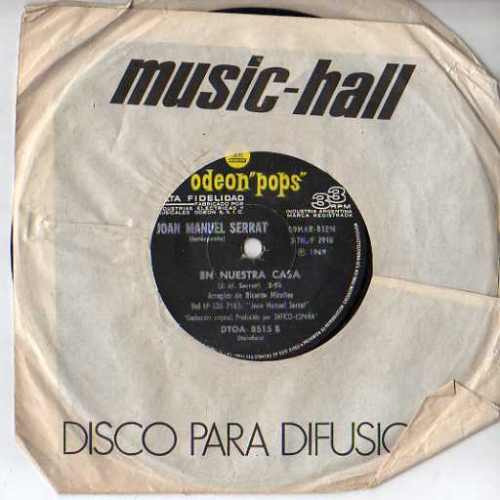 Serrat - Poco Antes De Que Den Las Diez - Simple Vinilo