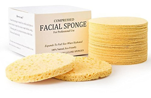 Esponjas Faciales Comprimidas Naturales 100% De Celulosa