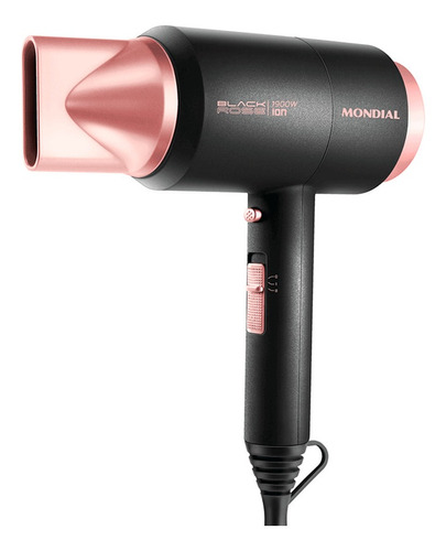 Secador De Cabelo Mondial Turbo Black Rose 1900w Sc-38 127v