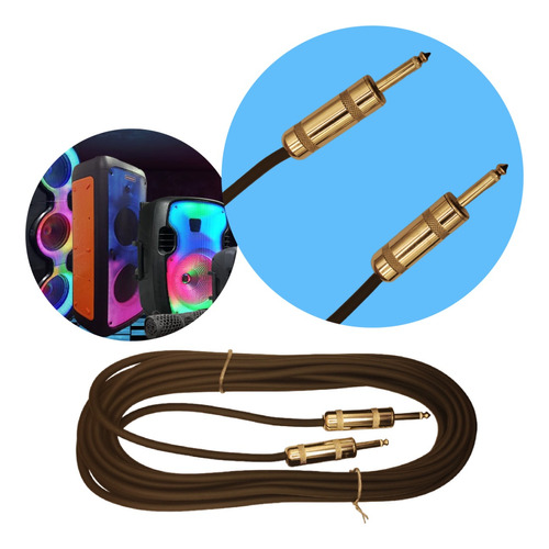 Cable De Audio Con Plug 6,3 Mm A Plug 6,3 Mm Jumbo T3814