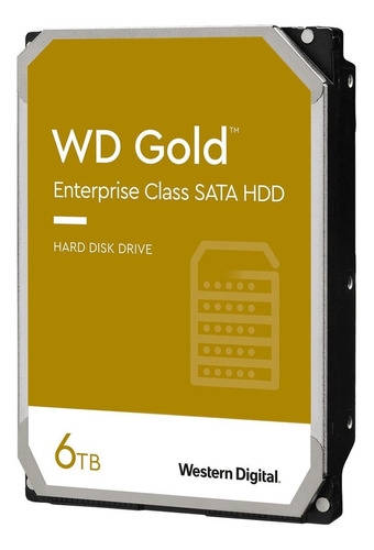 Disco duro interno Western Digital WD Gold WD6003FRYZ 6TB oro