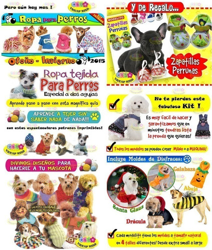Moldes Y Patrones De Ropa Perros Casitas Y Accesorios Ui