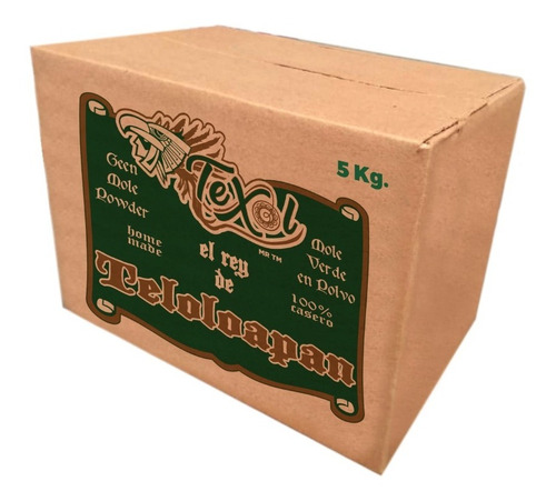 Caja De Mole Verde Teloloapan Texol De 5 Kg 