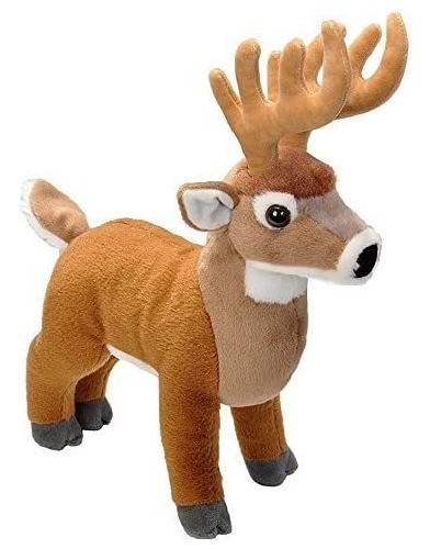 Wild Republic Blanco Cola Buck De Peluche, 12