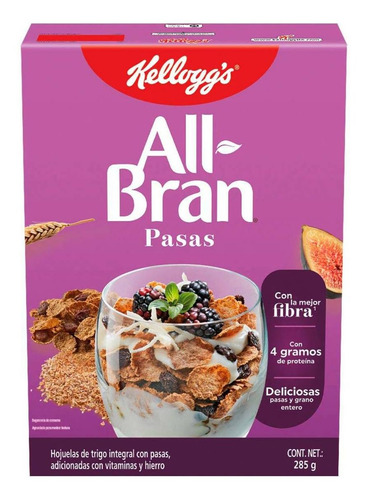 Cereal Kellogg's All-Bran Sabor Pasas 285g