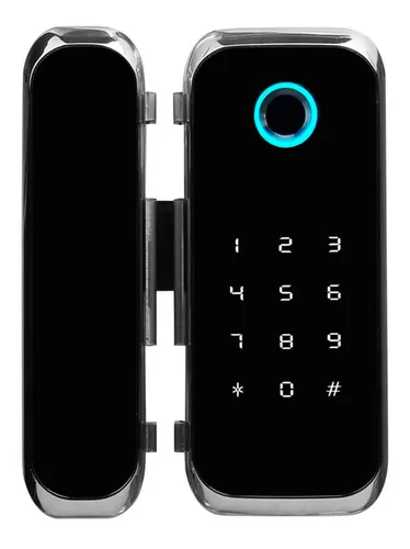 Cerradura Electrónica Puerta Vidrio Blindex - App Huella E15