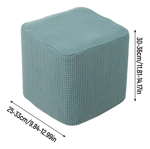 3 Funda Elástica Otomano Plegable Almacenamiento Verde