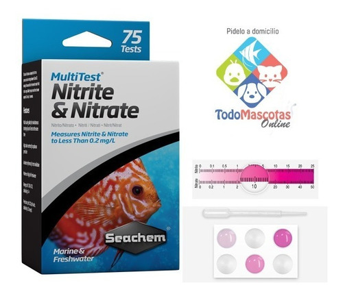 Test Para Nitritos Y Nitratos De Seachem 75 Pruebas