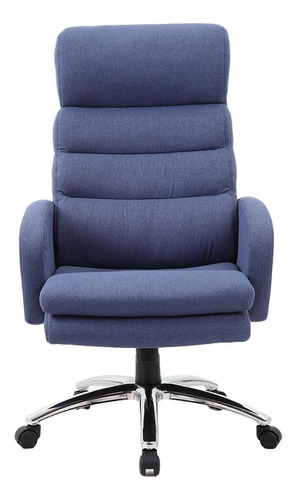 Cadeira de escritório Newmo Helena ergonômica  azul com estofado de tecido