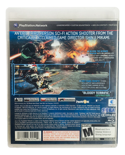 Jogo Vanquish Ps3 - Mídia Física (Usado)
