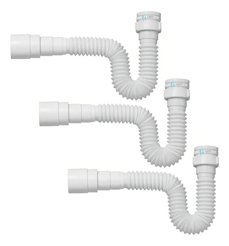 03 Tubo multiusos universal de acordeón ajustable para Tiger Color White