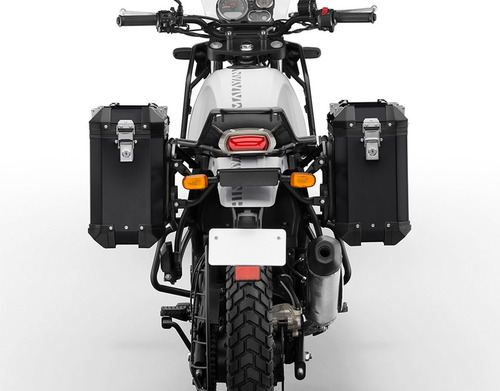 Maletas De Aluminio + Base Himalayan Royal Enfield Color Negro