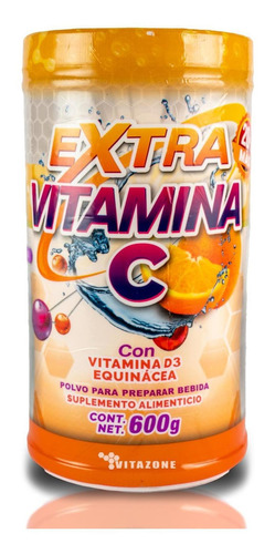 Vitamina C En Polvo Vitamina D3 600 G Naranja Sanabi