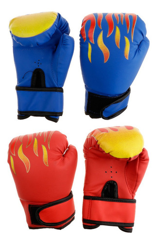 2 Pares Guantes De Entrenamiento De Boxeo De Niños Diseño W