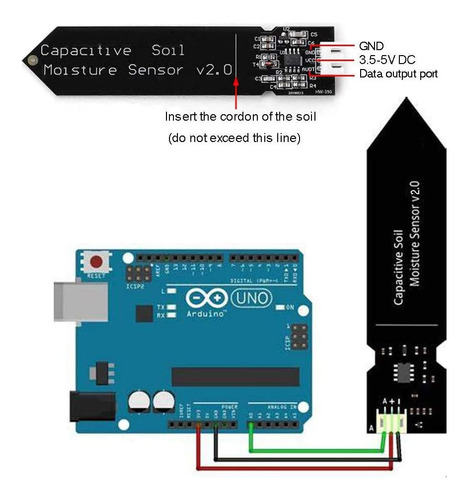 Aoicrie 5pcs Módulo De Sensor De Humedad Del Suelo Capacitiv