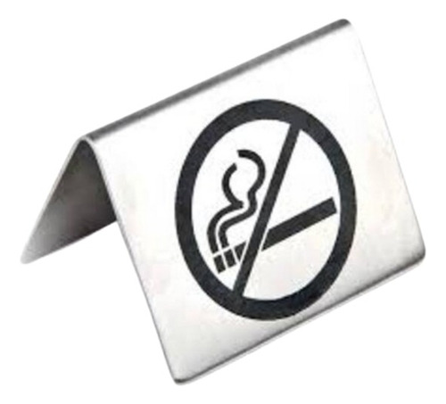 Cartel Prohibido Fumar Plateado