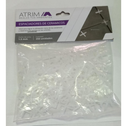 Separador Espaciador Cerámicos Cruceta Atrim 2 Mm X 250u