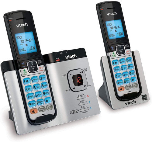 Teléfono inalámbrico Vtech 2 bases con conexión Bluetooth para teléfono celular