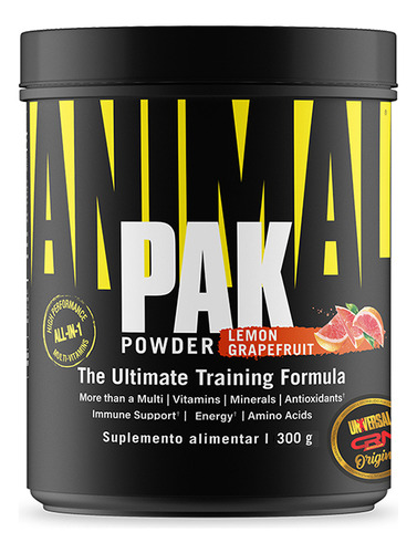 Animal Pak Powder 300g  Universal Pote Lemon Grapefuit
