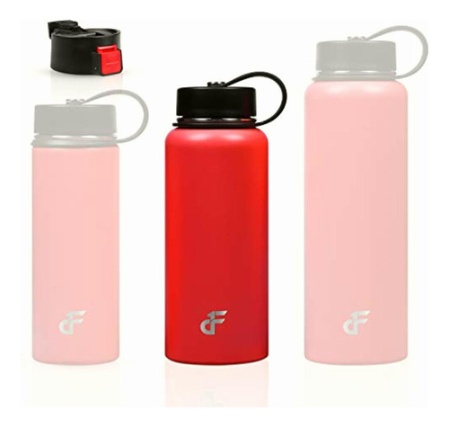 Day 1 Fitness 32 Oz. Double Wall Ss Wide Mouth Water Bottle