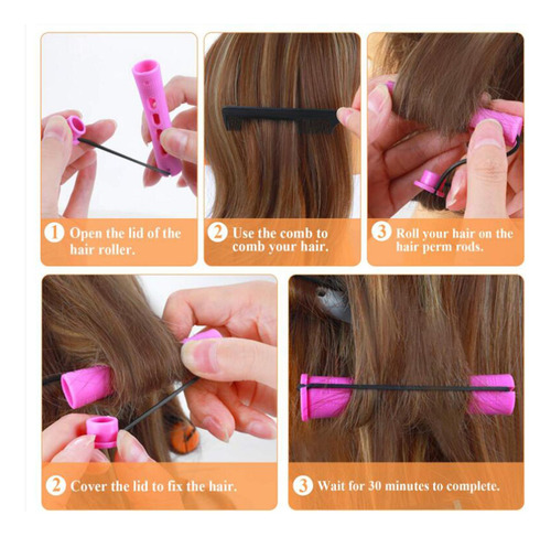 2 Cold Wave Varillas Para Permanente Cabello 12 Piezas 2,5