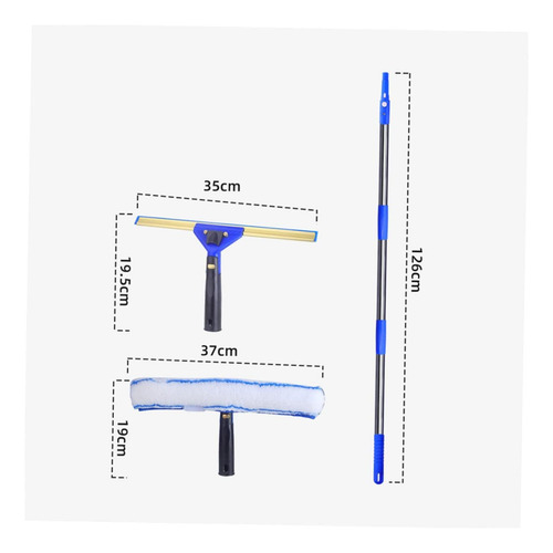 Limpiador De Ventanas Extensible Con Raspador De Abs