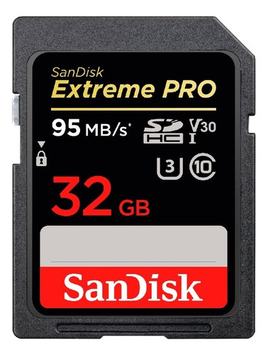 Tarjeta De Memoria Sd Sandisk Extreme Pro 32gb 4k U3