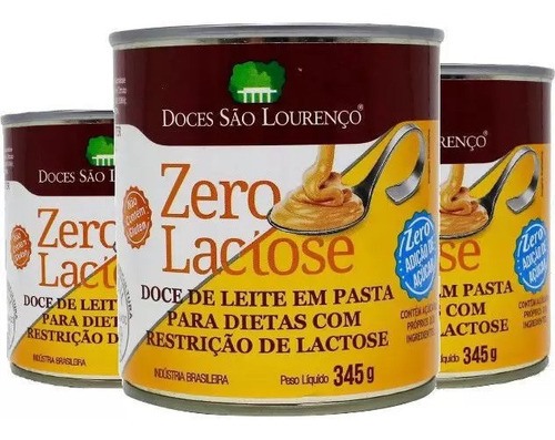 Kit 3 Doce De Leite Zero Açucar/zero Lactose E Sem Glúten