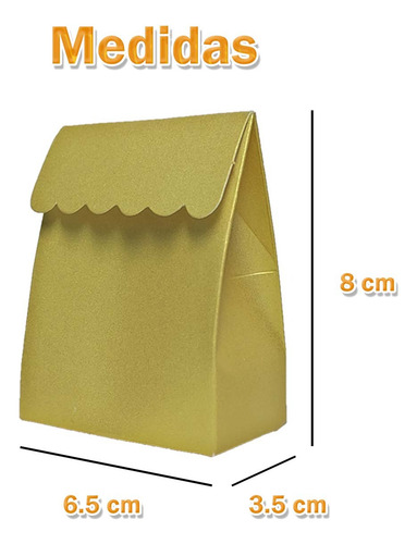 144 Cajas Doradas Tipo Olan Para Mesa De Dulces Candy Bar