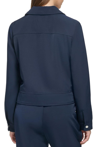 Chamarra Calvin Klein Original Mujer Casual Azul Blazer