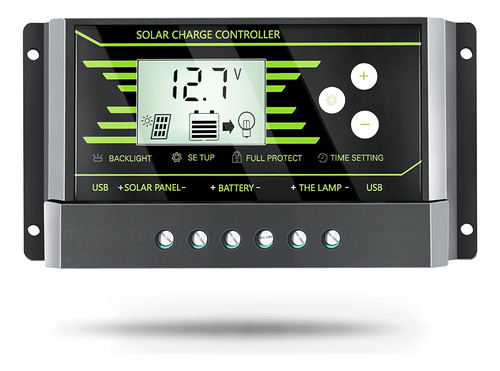 Controlador Bateria Panel Solar Powmr 12 V 24 Parametro Dual